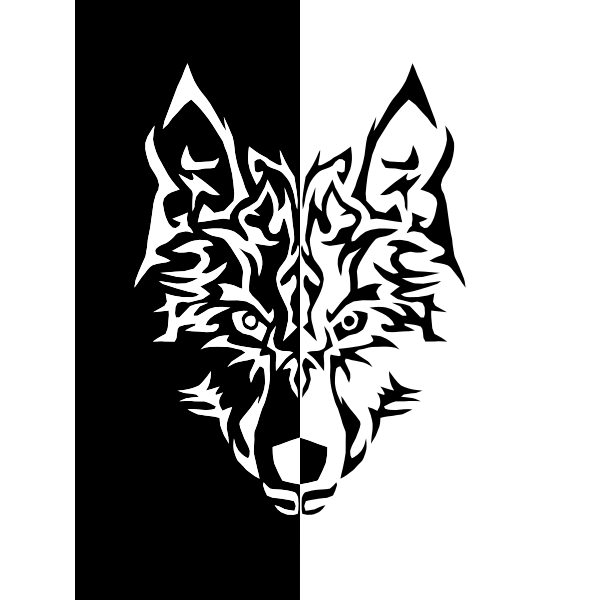 SVG Tribal wolf