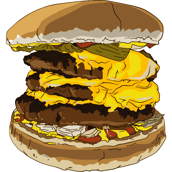 SVG Triple cheeseburger