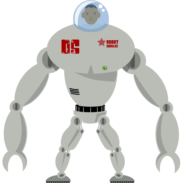 SVG Tripulated robot gorilla vector image