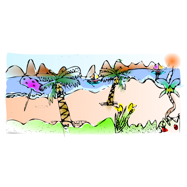 SVG Tropical beach