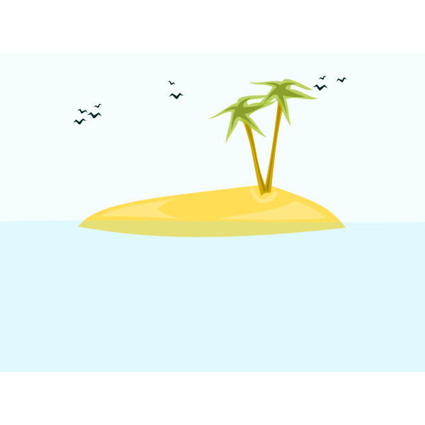 SVG Tropical island vector image