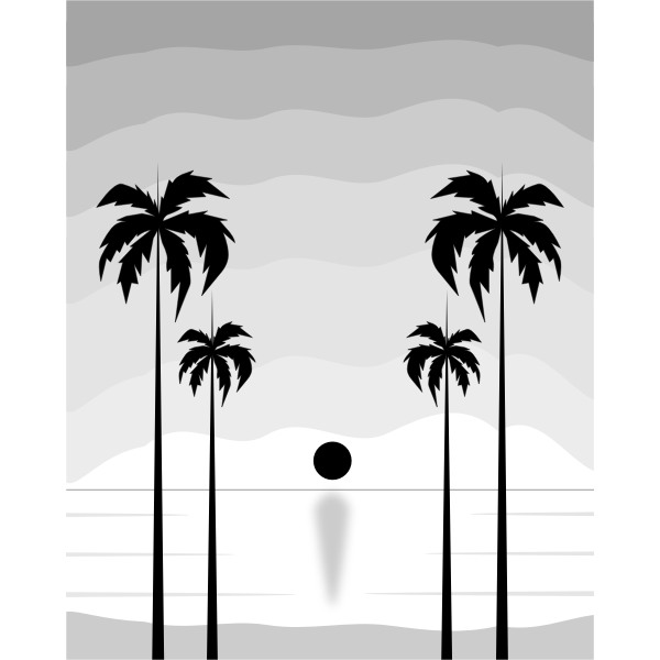 SVG Tropical sunset