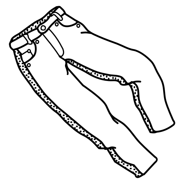 SVG Trousers lineart vector graphics
