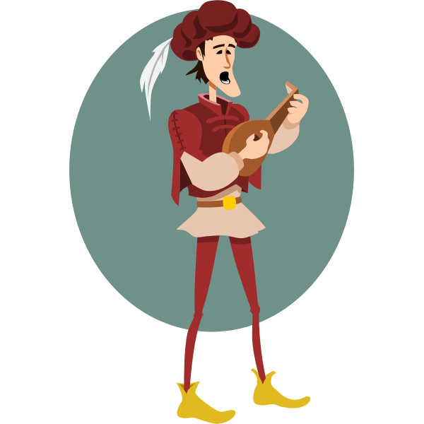 SVG Trubadour player vector graphics