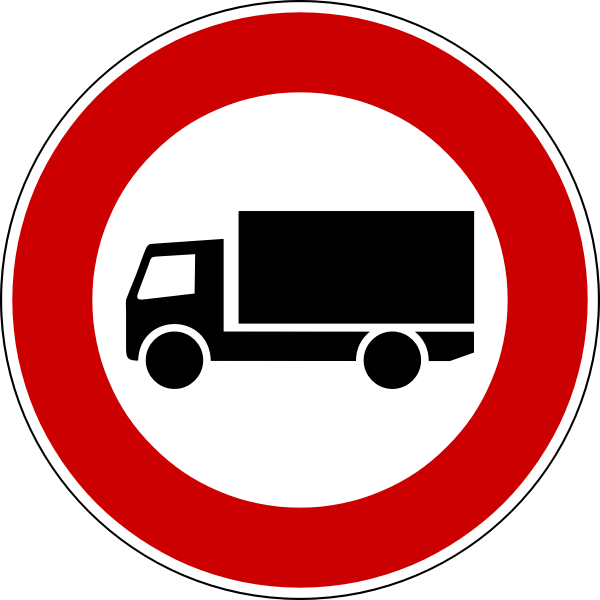 SVG Truck road sign