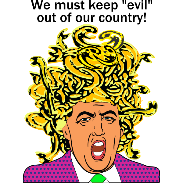 SVG Trump Medusa Evil path