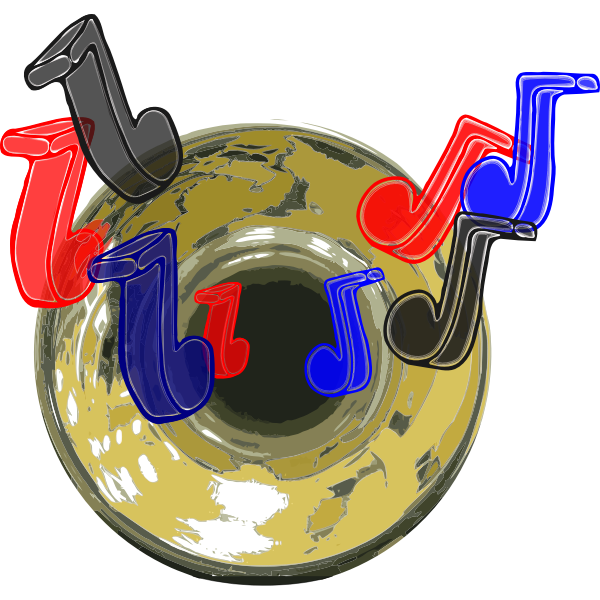 SVG Trumpet Bell with Notes