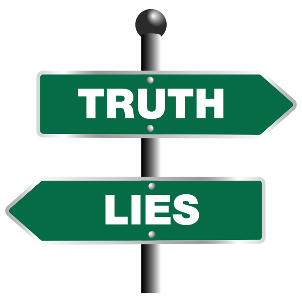 SVG Truth and lies vector image