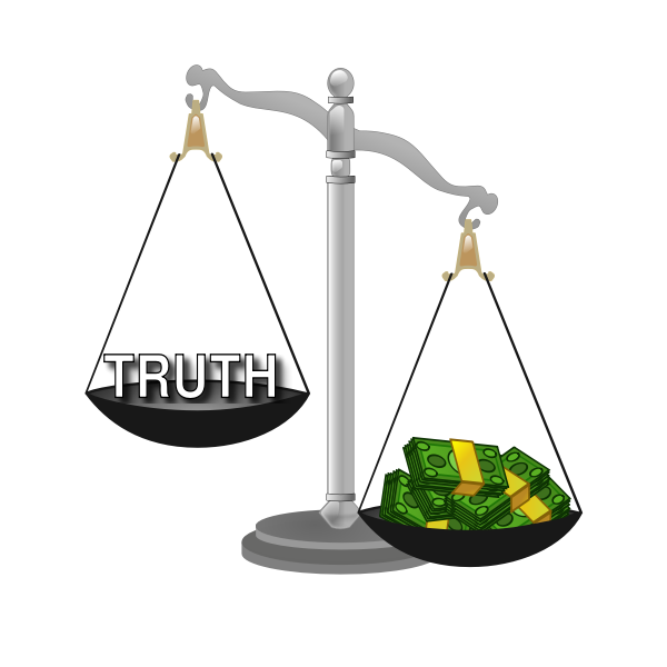 SVG Truth and money scale