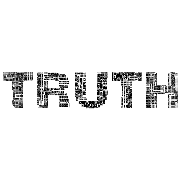 SVG Truth with knowledge lettering