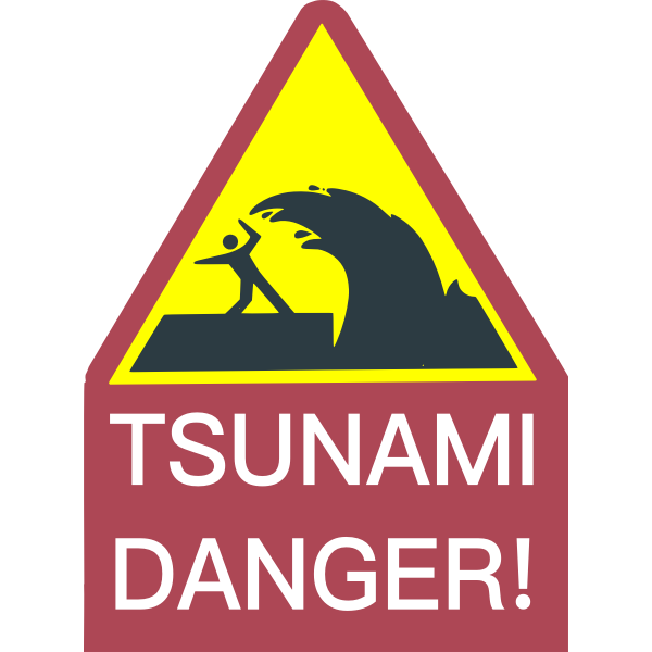 SVG Tsunami danger sign