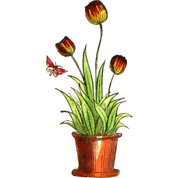 SVG Tulip pot