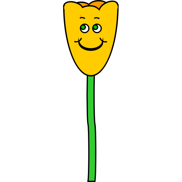 SVG tulip with face