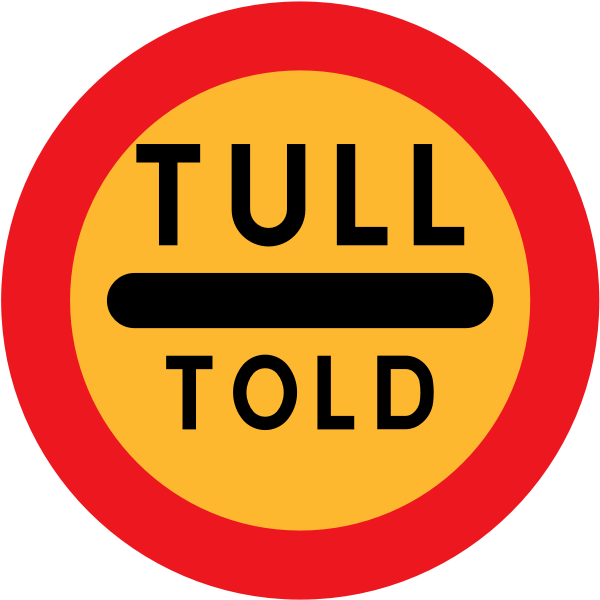 SVG Tull told vector road sign