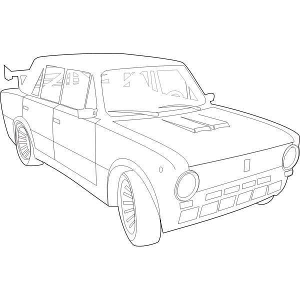 SVG Tuned Lada VAZ 2101 Vector