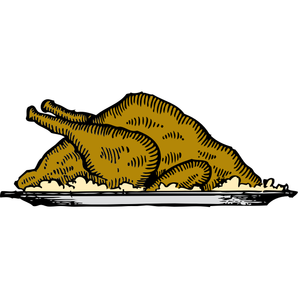 SVG Turkey platter vector