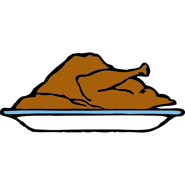 SVG Turkey platter vector illustration