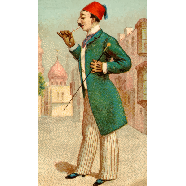 SVG Turkish man smoking