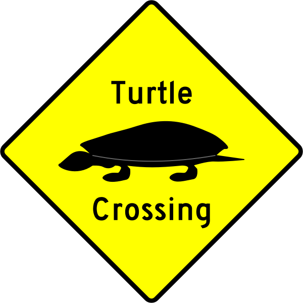 SVG Turtle crossing caution