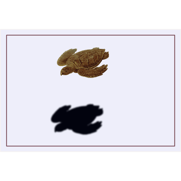 SVG turtle over sea bottom