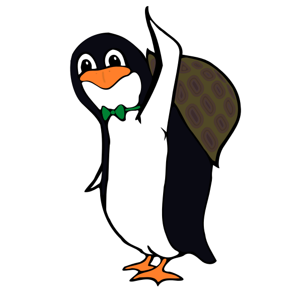 SVG Turtle penguin vector drawing