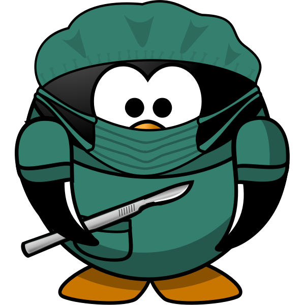 SVG Tux ambulance medic vector image