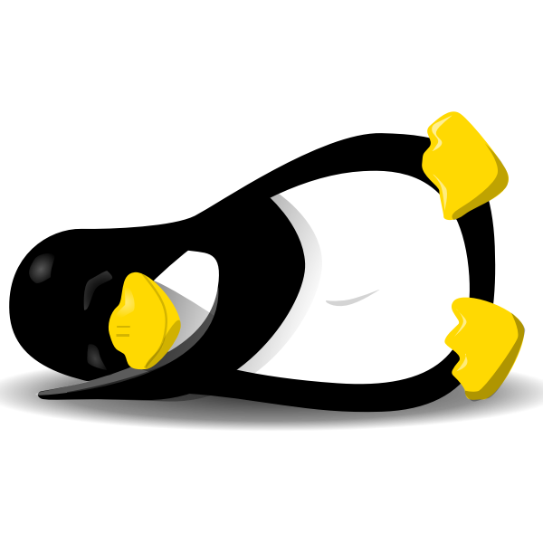 SVG Tux asleep vector image