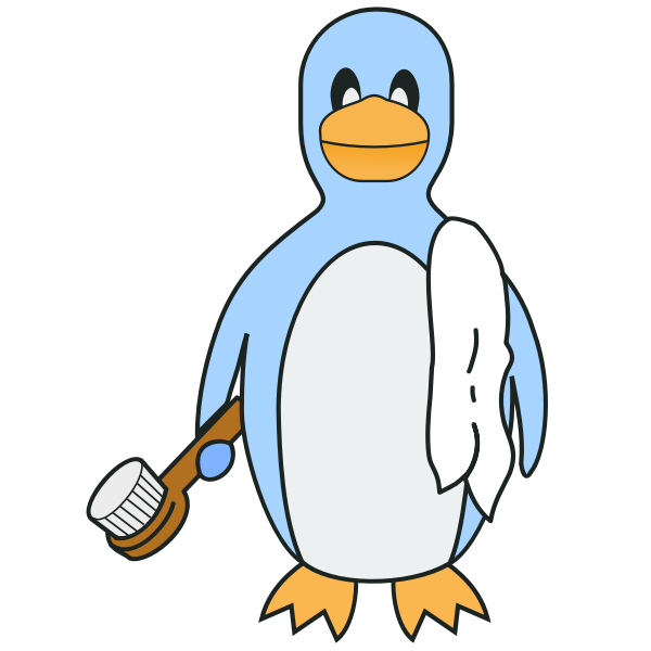 SVG Tux bathing