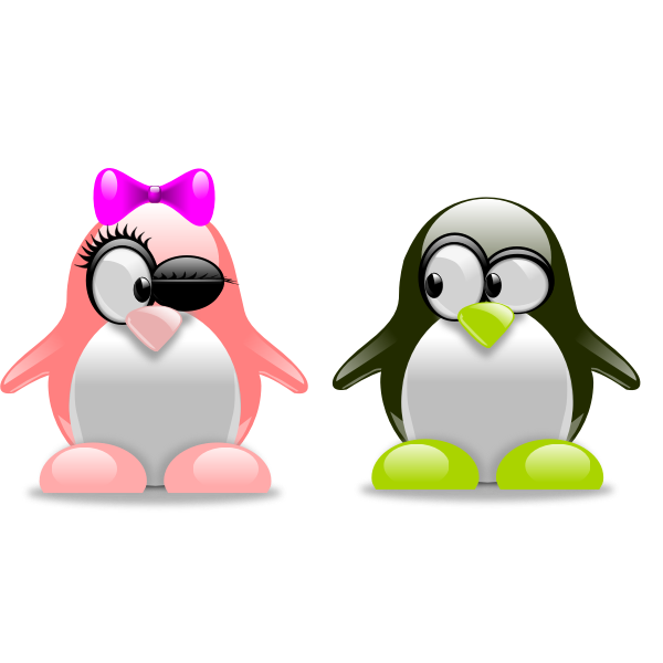 SVG Tux in love