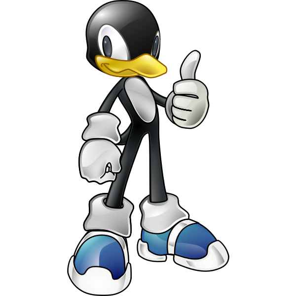 SVG Tux The penguin in sonic style