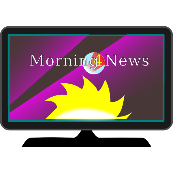 SVG TV morning news vector image