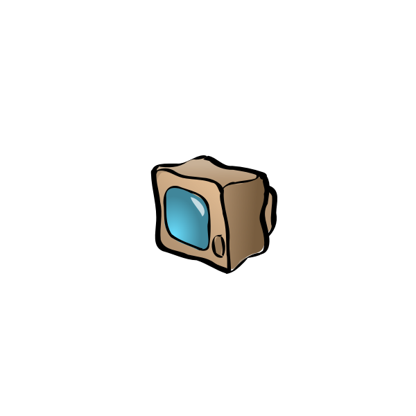 SVG TV set cartoon drawing