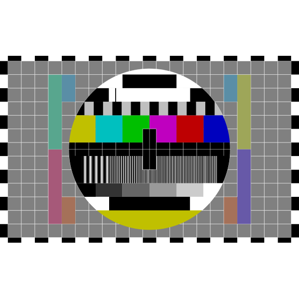 SVG TV test screen vector illustration