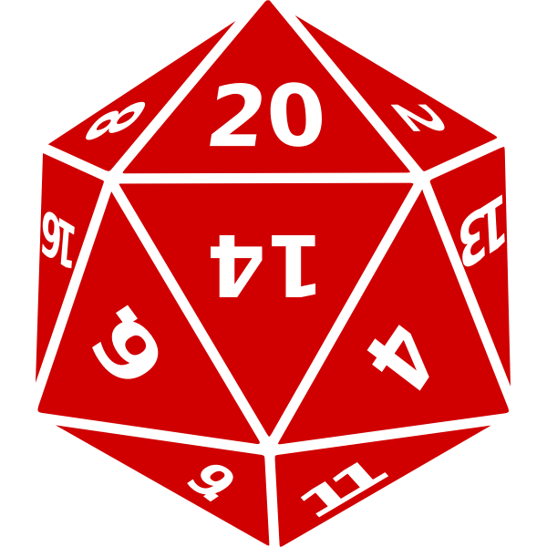 SVG Twenty-sided dice