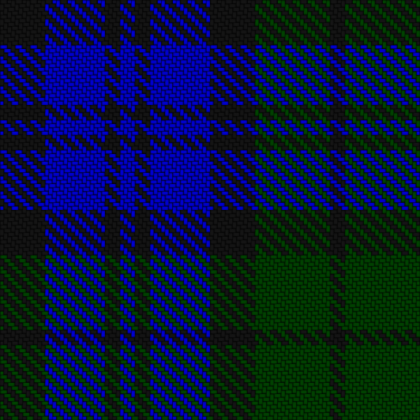 SVG Twill plaid in blue green and black