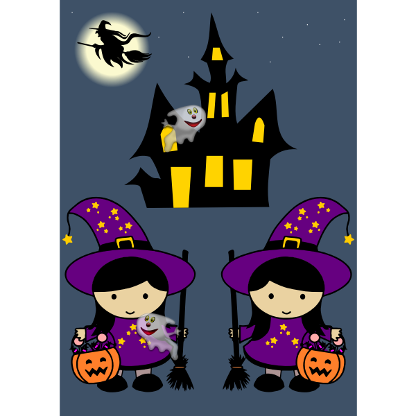 SVG Twin witches