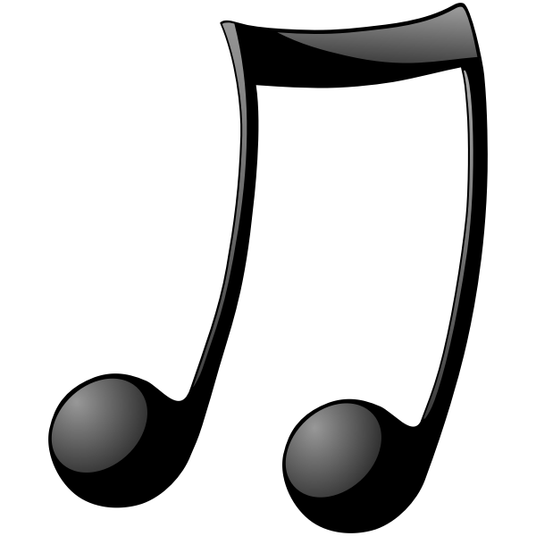SVG Twisted musical note vector image