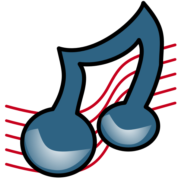 SVG Twisted musical note vector image