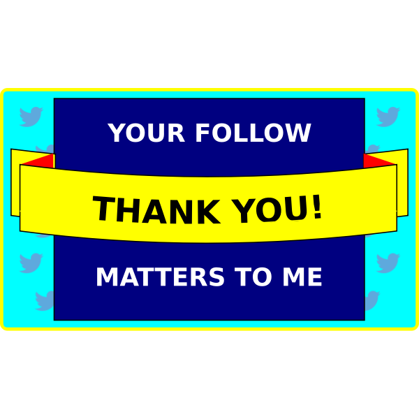 SVG Twitter 039039Thank You039039 note