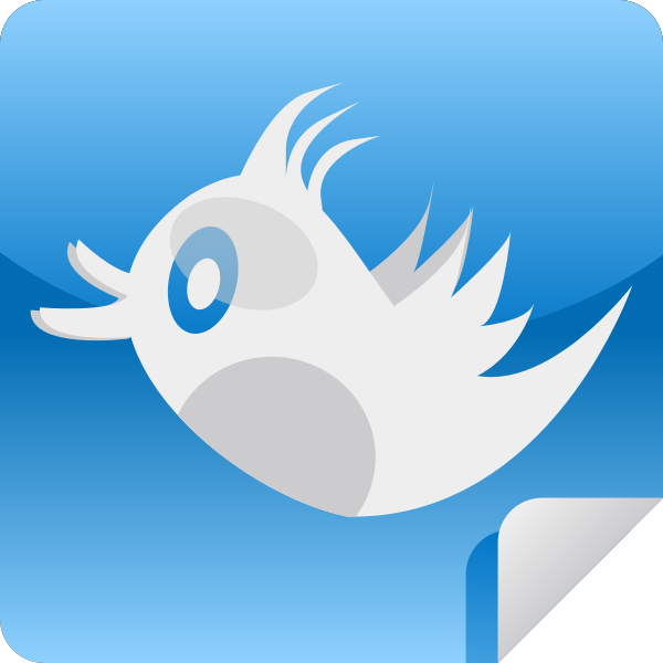 SVG Twitter bird icon vector image