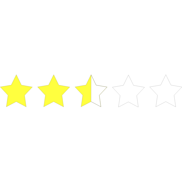 SVG two and a half star rating