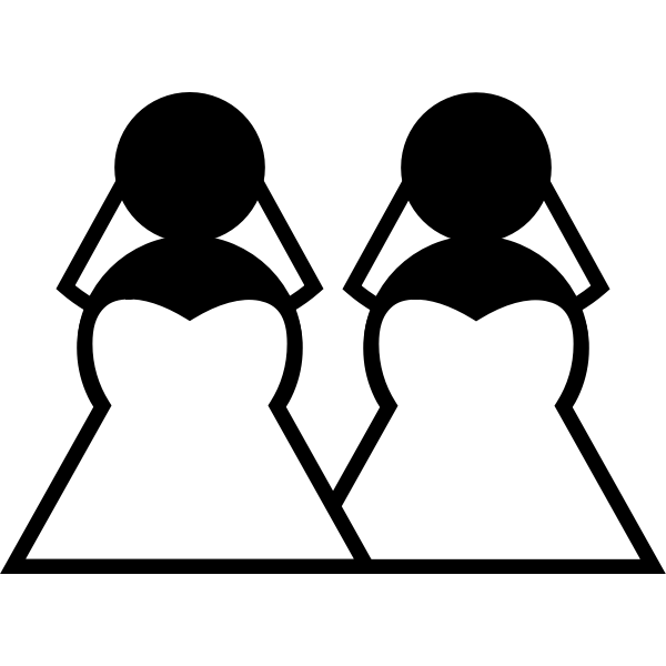 SVG Two brides sign