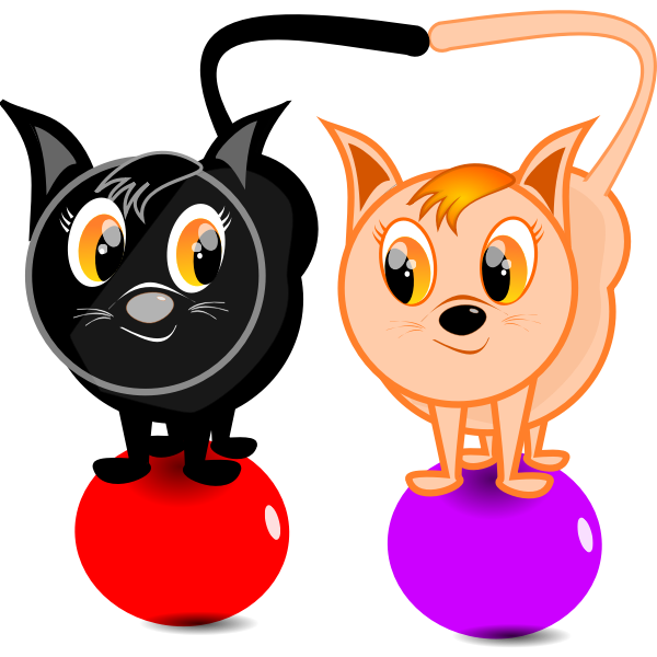 SVG Two cats