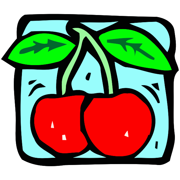 SVG Two cherries image