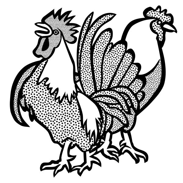 SVG Two chickens vector image