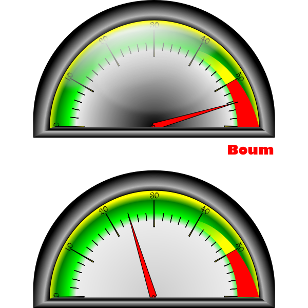 SVG Two color tachographs drawing
