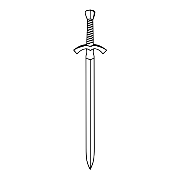 SVG Two-edged sword vector image