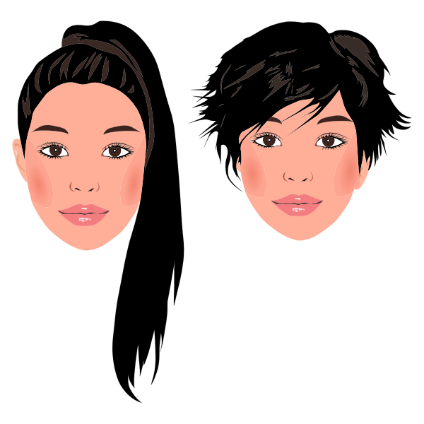 SVG Two female portraits