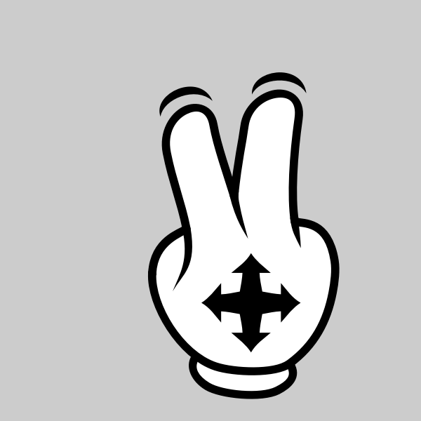 SVG Two fingers cursor