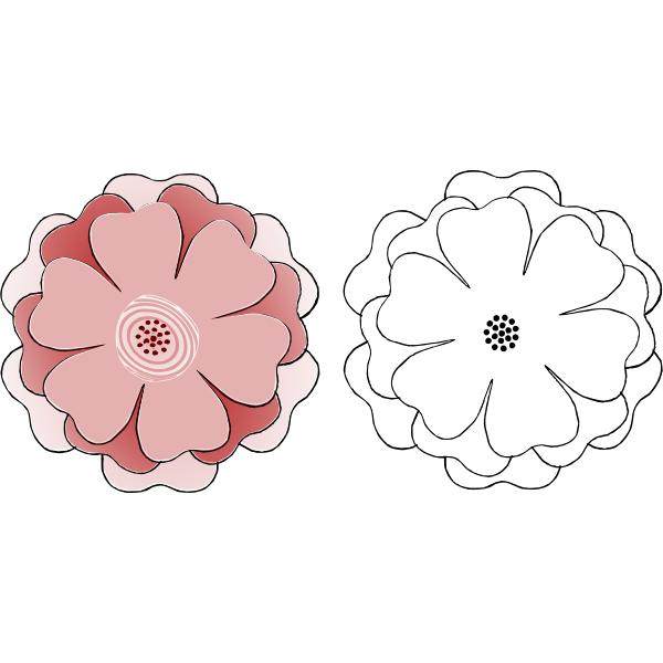 SVG Two flowers